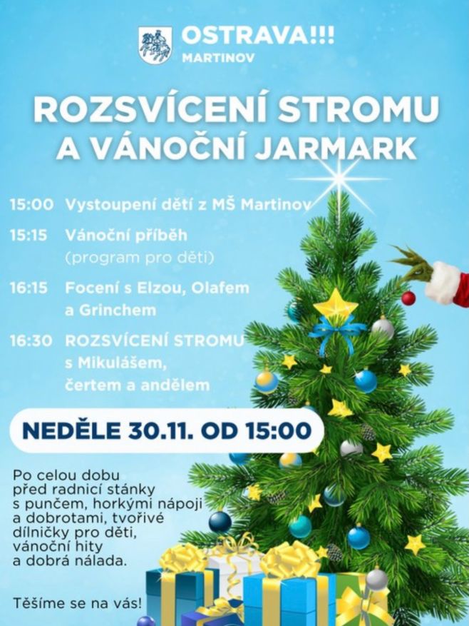 Vánoční jarmark v Martinově – budeme tam i my! ✨ V neděli 30. 11. od 15:00 nás najdete u radnice na krásné adventní akci....